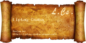 Liptay Csaba névjegykártya