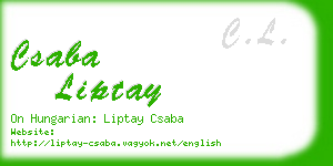 csaba liptay business card